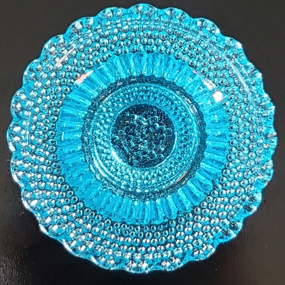 Vntg Degenhart ⭐️Star and Dewdrop💧 Aqua Salt Cellar - Picture 6 of 10